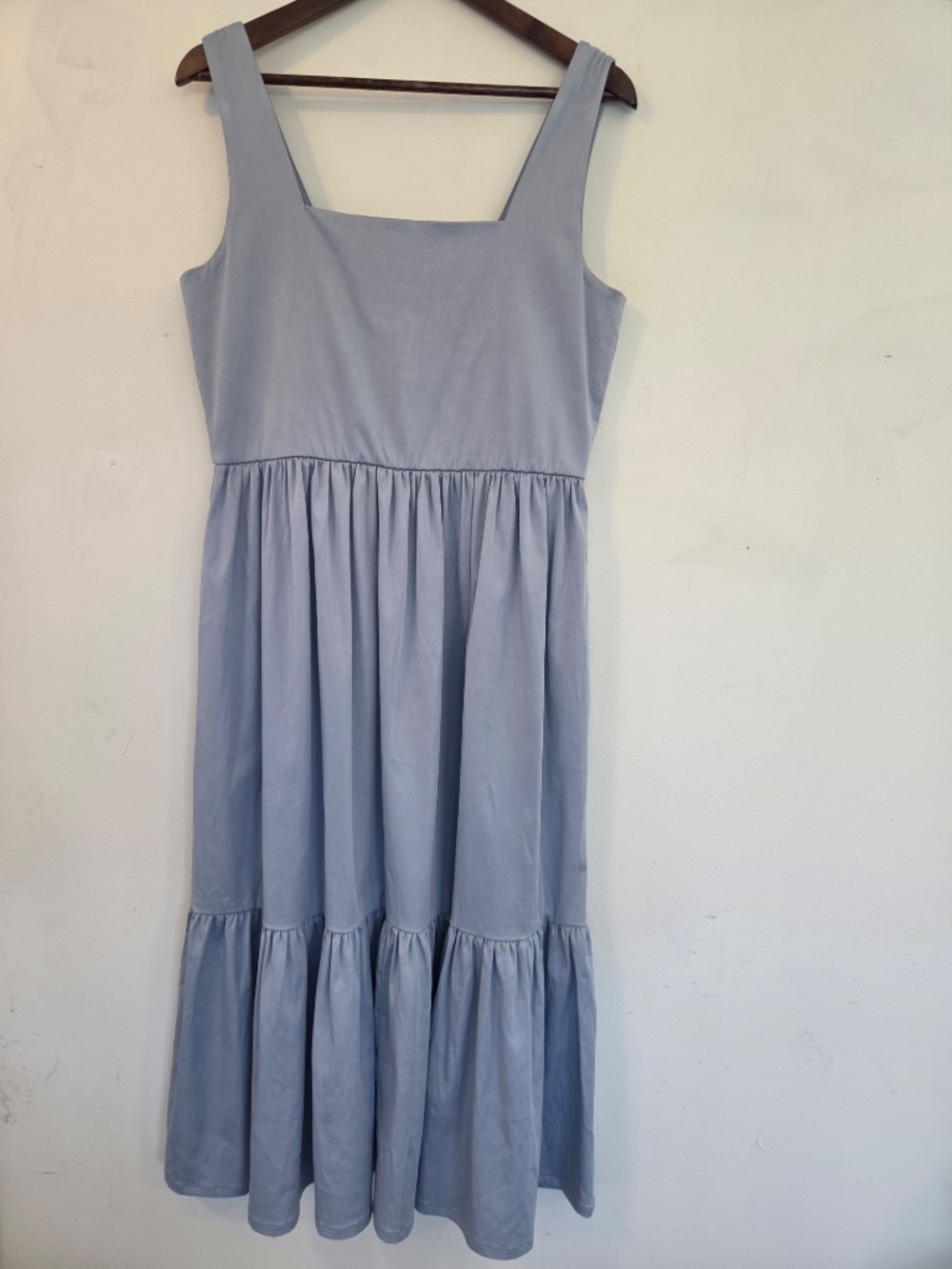NWT Smash & Tess Maise midi dress M tiered sky blue sleeveless cottage core - Picture 2 of 11